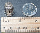 Vintage Simon Brothers Sterling Silver Size 8 Thimble With Scroll Pattern I247