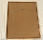 Vintage Embroidered Crewel Decorated Christmas Tree Oak Frame 