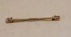 Vintage Collectible Tie Collar Bar Clip  Round Twisted Bar Design Gold Tone