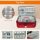 Travel Medicine Organizer Large First Aid Kits Storage Medical Trauma Bag Empty