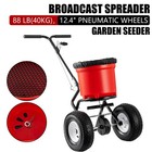 Commercial 90 Lb Broadcast Turf Fertilizer Spreader Walk-behind Garden Seeder