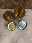Vintage  Daher Round Metal Tin W  Lid Canister Floral Box England 2