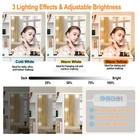 6 Drawers Vanity Table Set Makeup Dressing Table Desk With Led Mirror And Stool