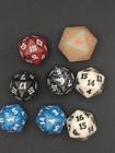 Lot Of 9 Magic The Gathering Mtg Spindown D20 Life Counter Dice Mixed Colors