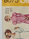 Simplicity 8575 Womens Size 12 Vintage Sewing Pattern Wedding bridesmaid Dress