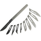100 Sterile Surgical Blades With Free Scalpel Knife Handle Medical Dental Tools