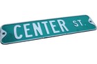 Authentic Road Sign Center St Real Street Vintage Retired Sign Antique