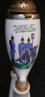 Wwi Era Imperial German Artillery Porcelain Stem Pipe Painted   Glazed  Fine Ex 