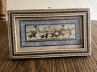 Vintage Persian Miniature Painting Khatam Marquetry