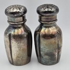 Vtg Rare Grace Line Cruise Ship Reed   Barton Salt   Pepper Shakers Silverplate