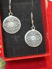 Vintage Sterling Silver  950 Hecho En Mexico Aztec Design Drop Earrings 1 1 2 d
