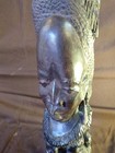Old Original African Wood Statue Carving Tribal Art Ethnic Figural Face Figures 