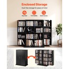 Uimoso 4-tier Media Storage Cabinet With 16 Compartments For Dvds  Black