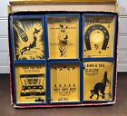 A  C  Gilbert Lot 6 Vintage Hand Held Puzzle Dexterity Boxed Games 1940s Read