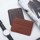 Leather Slim Flat Wallet Card Case Card Holder Front Pocket Wallet Credit Id