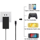 Replacement Ac Adapter Power Supply For Nintendo Switch Wall Travel Charger