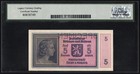 1940 Bohemia   Moravia  Specimen  5 Korun  Pick-4s  Legacy 66 Unc