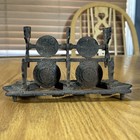 Antique 1879 Eastlake Cast Iron Inkwell Holder Victorian Desk Accessory