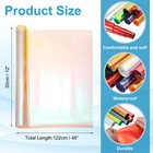 Holographic Clear Vinyl Film Holographic Pvc Fabric 12 x48  transparent