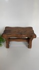 Rustic Wooden Step Stool Small Bench Handcrafted Solid Wood 10 5 x6 5 x5 5  Vint