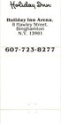 Binghamton New York Le Bar Holiday Inn Arena Vintage Matchbook Cover