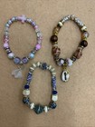 Artisan Boho Costume Stretch Beaded Bracelets For Gifts Mixed Bulk Lot Of 10