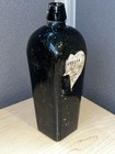 Antique Hollands Geneva Jdk   Z Kupper   Son Rotterdam Black Glass Bottle