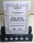 2024 Topps Royalty Ufc Conor Mcgregor Royal Decree Auto  25