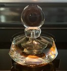 Vintage Murano Sommerso Heavy Blown Glass Perfume Bottle   Amber   Blue 6 1 2   