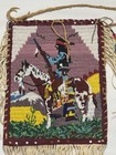 Vtg Beaded Fringe Native American Indian Leather Bag New