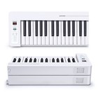 Donner Folding 61-key Digital Piano Bluetooth Midi White Keyboard W  Music Rest