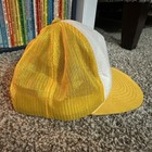 Vintage Schlitz Beer Snap Back Mesh Trucker Hat Cap Yellow   White Rare