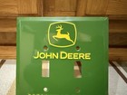 John Deere Metal Light Switch Plate Cover Sign Parts Tractor Double Wall Decor