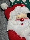 Finished Bucilla  santa   Snowman  Felt Stocking Unlined Short