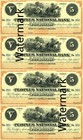 Set  5 10 20   50 Helena Mt Peoples National Bank Cd Obsolete Sheet Reproduction
