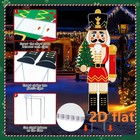 2pcs Christmas Nutcracker Outdoor Decorations Lawn Yard Sign With Stakes