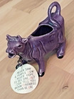 Vintage Purple Cow Creamer With Bell   Tags Rare Signal Windsor Cow Creamer S b