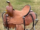 Western Leather Youth Kids Horse Pony Ranch Saddle Floral Tooled Free Shipping