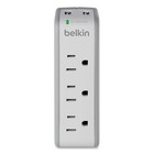 Belkin Surgeplus Usb Swivel Charger  3 Ac Outlets 2 Usb Ports  918 J  White