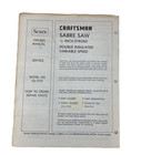 Sears Craftsman Owners Manual Sabre Saw 1 2  Stroke 315 17215 Parts List
