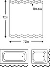 Bathroom Shower Curtain Set Stylish Printed Waterproof Bathroom Decor With Hooks