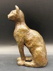 Antique Early 19th Century Hot Cast Solid Bronze Egyptian Mau Sculpture Signed