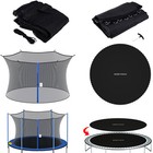 12 13 14 15ft Trampoline Jumping Mat Pad Safety Net Enclosure Netting 4-8 Poles