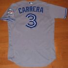 Authentic Ezequiel Carrera Toronto Blue Jays Game Used Majestic Jersey 44