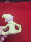 Vintage Line Green  Ceramic Pixie Elf Figurine Sitting Touching Toes 2 5 Inches