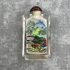 Chinese Reverse Painted Snuff Bottles Mountains And Waters Set Of 2