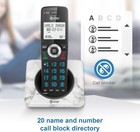 At t Gl2101 Cordless Home Phone  Dect 6 0  Call Block  Caller Id  Marble