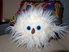 Jellycat London Olive Owl Plush Cream White 5 - 7  Soft Blue Eyes Wild Hair