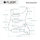 Fleor Alnico 5 Pickups  St Sss Guitar Loaded Pickguard Prewired Set Cream 3ply