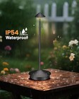 Portable Led Cordless Lamp Table Light 2 Pack  Rechargeable 6000mah Black 2pcs
